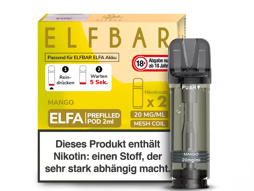 Elfbar ELFA Prefilled Ersatz Pod - 2x2ml Pod